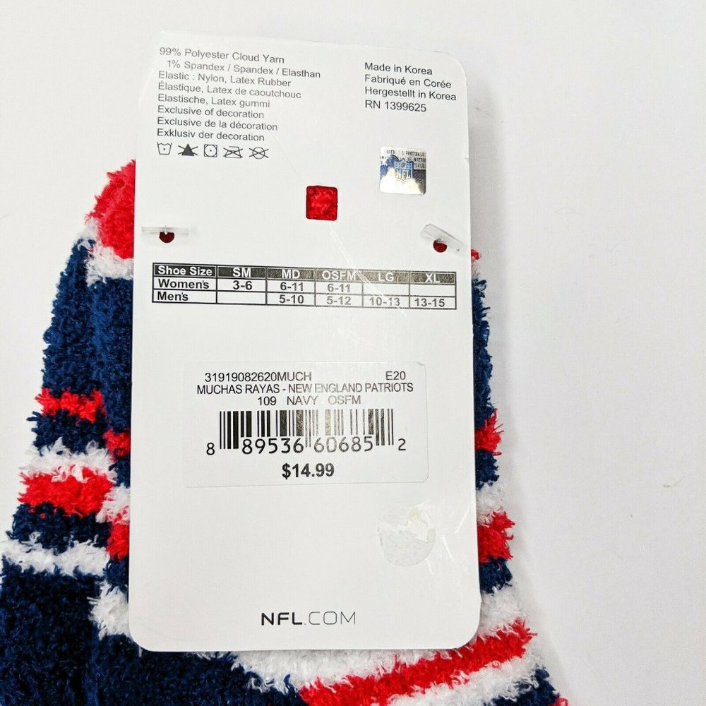 NFL Team Apparel Socks Unisex One Size New England - Picture 3 of 6